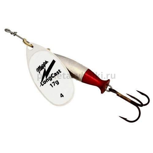 Блесна вращающаяся Mepps AGLIA LONG CAST №4, 17гр., цвет Silver