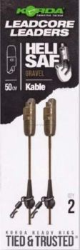 Лидкор KORDA Kable Leadcore Leader Heli Safe Gravel 50см, 2шт. 