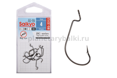 Крючки Saikyo BS-3312 BN № 4, 10шт.