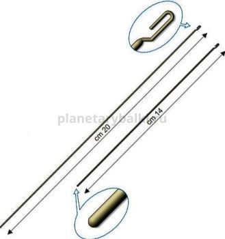 Стальная игла с наконечником и крючком STONFO AGHI PLUSTEC 20см