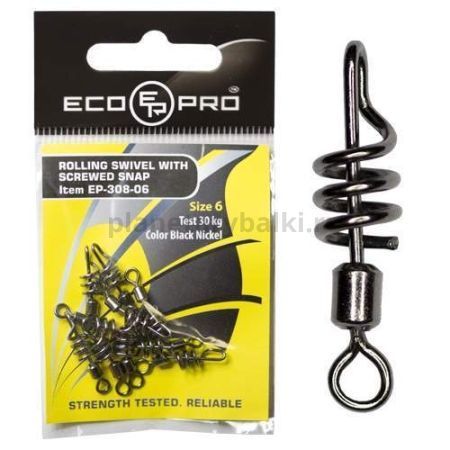 Вертлюг ECOPRO с застежкой EP-308-06 10шт