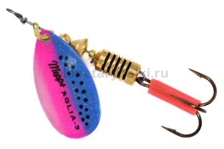 Блесна вращающаяся MEPPS Aglia Fluo №3, 6,5гр., rainbow