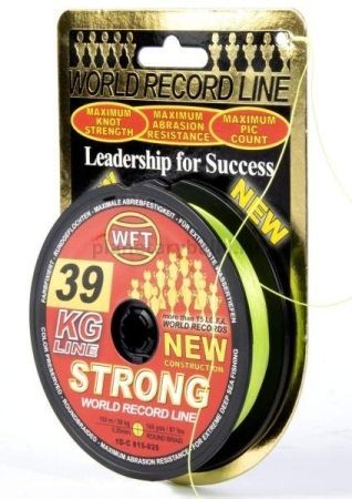 Шнур плетёный WFT KG STRONG Chartreuse 150м, 0,25мм, 39кг