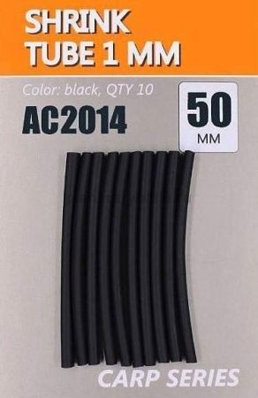 Трубка термоусадочная ORANGE цвет черный, диаметр 2мм, длина 50мм, 10шт.