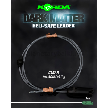 Монтаж готовый KORDA Dark Matter Leader Heli Safe Clear 40lb, 1м 