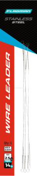 Поводок скрутка F-FISHING Wire Leader стальной 2,5кг, 14см, 0,15мм, 5шт.