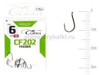 Крючки Cobra FEEDER MASTER CF202 №6, 10шт.