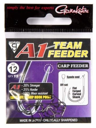 Крючки Gamakatsu A1 Team Feeder HOOKS CARP FEEDER разм. 12 15шт.