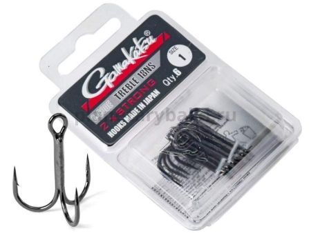 Крючки-тройники Gamakatsu 18 TREBLE BLACK №01, 6шт.
