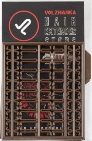 Стопора для бойлов Volzhanka Hair Extender Stops  цвет Brown, 2шт.