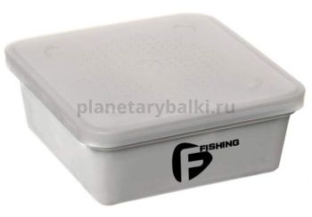 Коробка для наживки+сито+крышка F-FISHING Made in Italy 13,5х13,5х5,5см