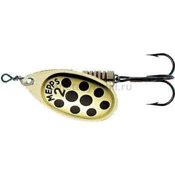 Блесна вращающаяся Mepps AGLIA PTS №2, 4,5гр., цвет Gold/Black dots