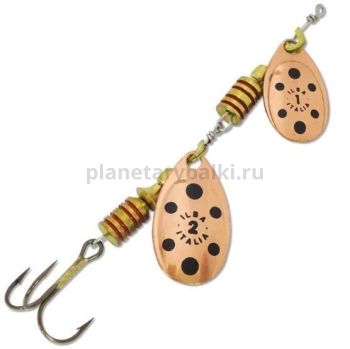 Блесна вращающаяся ILBA TONDO tandem d/s/z №1+2, 8гр., цвет cooper-black