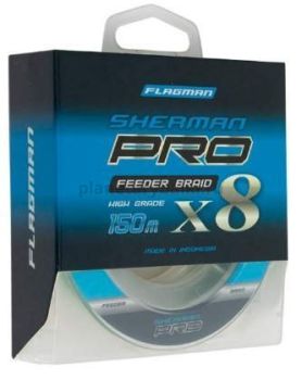 Шнур фидерный FLAGMAN SHERMAN PRO FEEDER BRAID Х8 150м, 0,12мм, 10кг