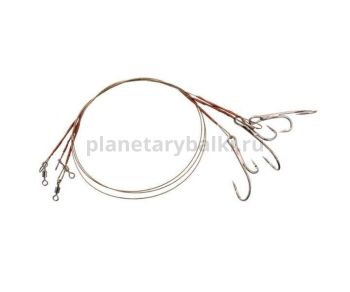 Поводок FLAGMAN Stainless Steel X7 с двойником №4, 10кг, 20см, 3шт.