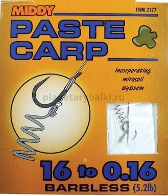 Поводки готовые MIDDY Paste HTN №16, 0.16мм, 25см, 6шт.