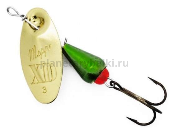 Блесна вращающаяся MEPPS XD Platium №2, 5гр., цвет OR/green