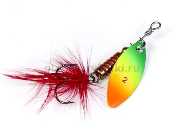 Блесна вращающаяся Lucky John SPIN X LONG №2, 4гр., цвет FT