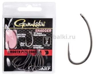 Крючки Gamakatsu G-Carp SNAGGER HOOKS разм. 02 10шт.