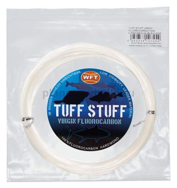 Леска монофильная WFT KG TUFF STUFF FLUOROCARBON 50м, 1,2мм, 50кг