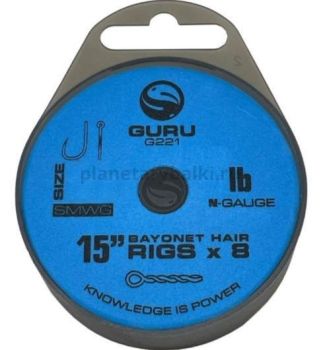 Поводки готовые GURU SMWG Bayonet Ready Rigs 15" 38см, №16, 0,17мм, 8шт.