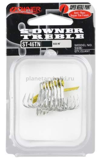 Крючок тройной OWNER ST-46TN №6, 8шт.