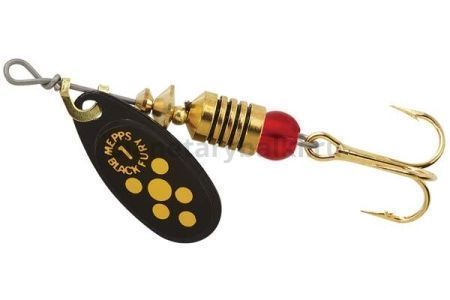 Блесна вращающаяся Mepps BLACK FURY №1, 3,5гр., цвет Black/Yellow