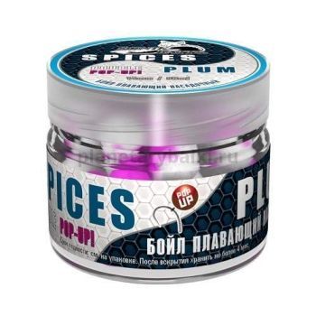 Бойлы насадочные плавающие двух цв. Sonik Baits 14мм SPICES-PLUM Fluo Pop-ups 90мл