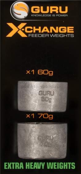 Сменный груз для кормушек Guru X-Change Feeder Extra Heavy Spare Weights Pack 60+70гр.