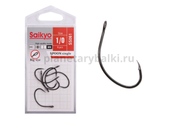 Крючки Saikyo SS061-BN SPOON SINGLE №1/0, 6шт.