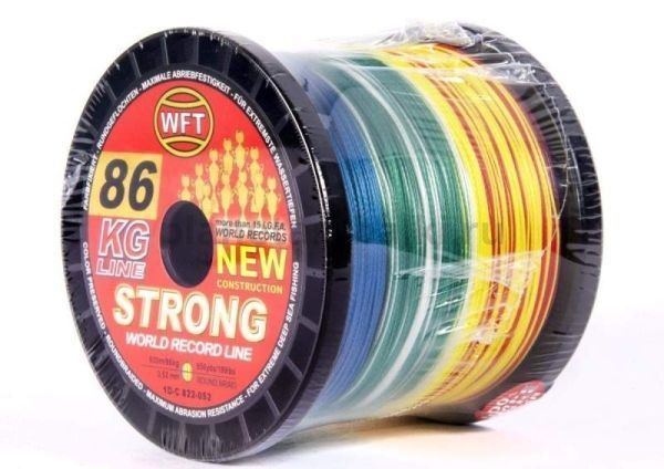 Шнур плетёный WFT KG STRONG Multicolor 600м, 0,52мм, 86кг