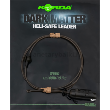 Монтаж готовый KORDA Dark Matter Leader Heli Safe Weed 40lb, 1м