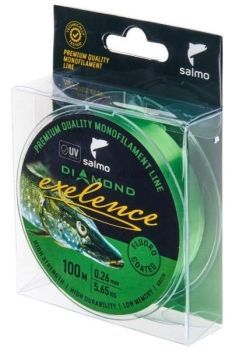 Леска монофильная Salmo Diamond EXELENCE FLUORO COATED Green 100м, 0,26мм, 5,65кг