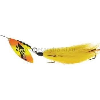 Блесна вращающаяся Mepps GIANT TANDEM №5, 45гр., цвет Gold/Yellow (блистер)