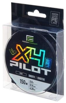 Шнур плетёный Feeder Concept Pilot x4 BRAID Black 150м, 0,14мм, 6,2кг