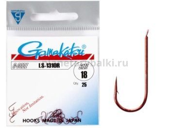 Крючки Gamakatsu LS-1310R HOOKS RED разм. 18 25шт.