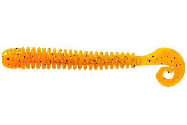 Приманка силиконовая LureMax CHEEKY WORM 4'' 10см, Caramel Oil 06-004, 6шт.